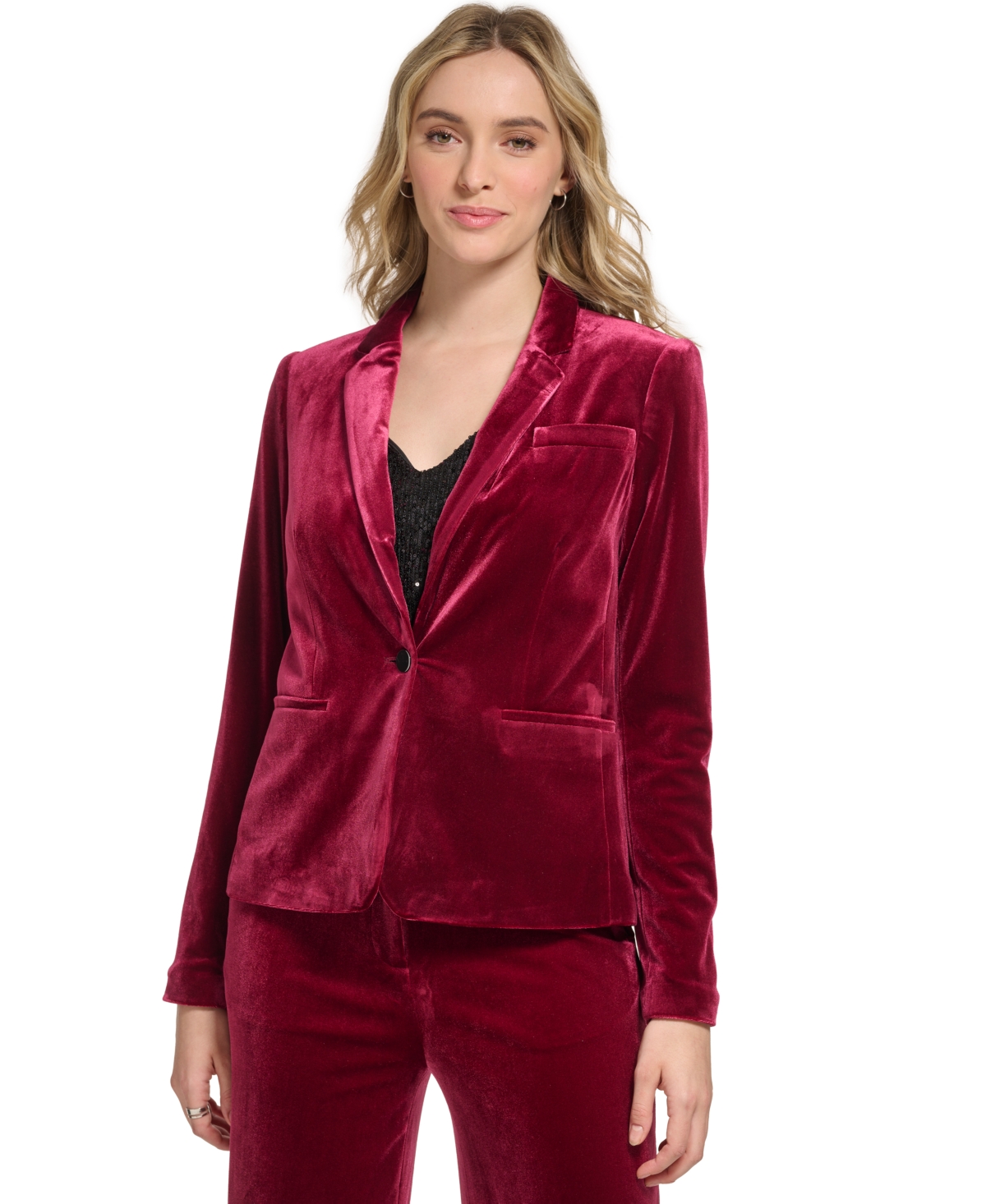 Calvin Klein Women's Velvet Blazer