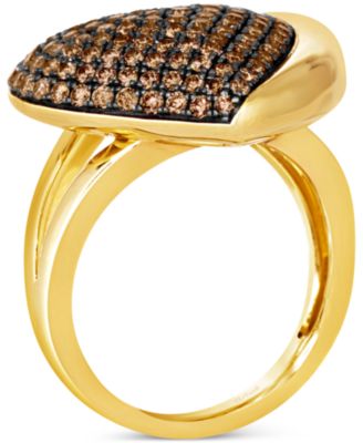GODIVA x Le Vian&reg; Chocolate Diamond Heart Ring (1-1/5 ct. t.w.) in 14k Gold