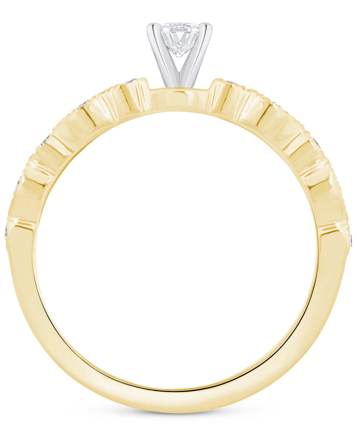 Diamond Oval Engagement Ring (3/8 ct. t.w.) in 14k Gold