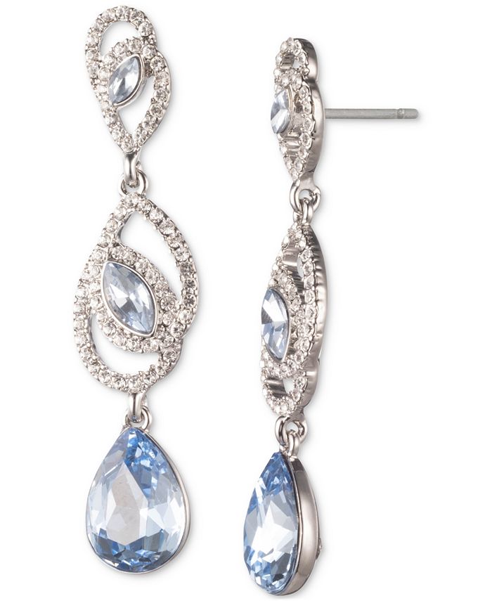 Givenchy Pavé, Marquise & Pear-Shape Crystal Linear Drop Earrings & Reviews  - Earrings - Jewelry & Watches - Macy's