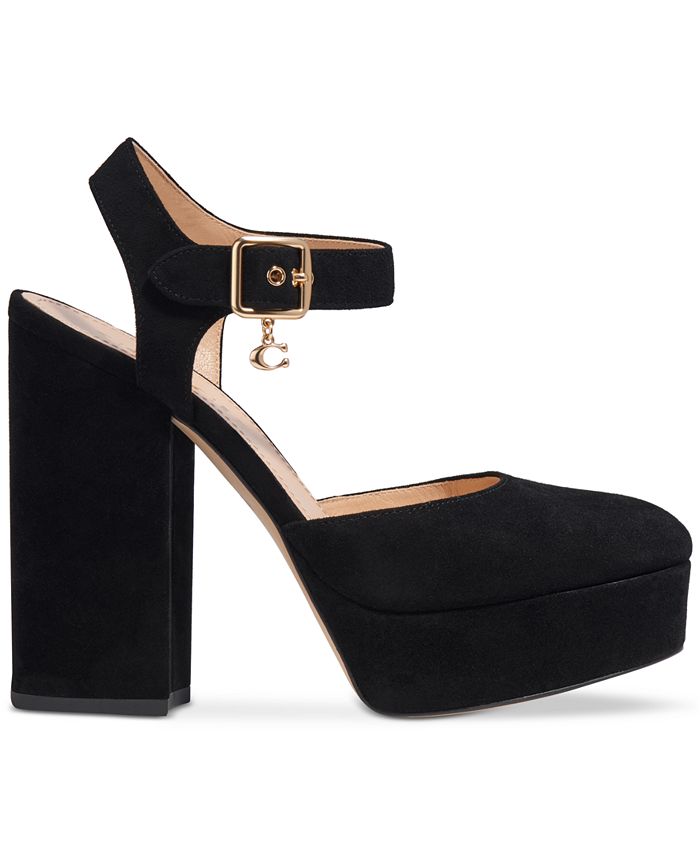 COACH Women's Isabella AnkleStrap Platform BlockHeel Pumps & Reviews