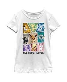 Girl's Pokemon All About Eevee Eeveeloution  Child T-Shirt