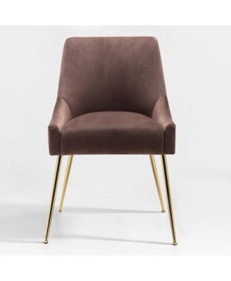 Upholstered Performance Velvet Accent Chair With Metal Leg