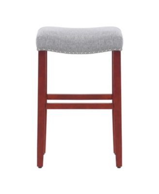 29" Upholstered Backless Saddle Seat Bar Stool