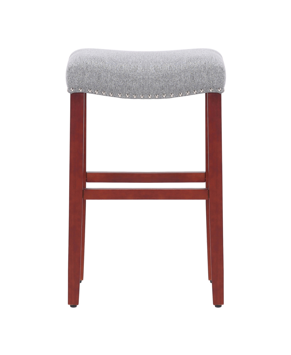 WestinTrends 29" Upholstered Backless Saddle Seat Bar Stool