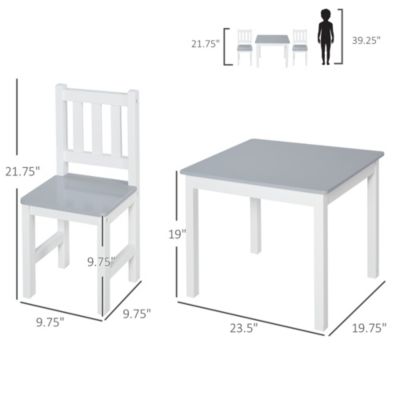 Kids 3 Piece Table and Chair Set,