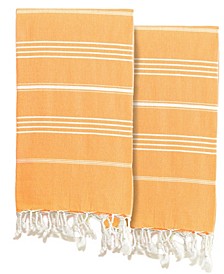 Textiles Lucky Pestemal Pack of 2 100% Turkish Cotton Beach Towel