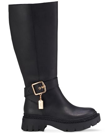 Coach tall black boots cheap