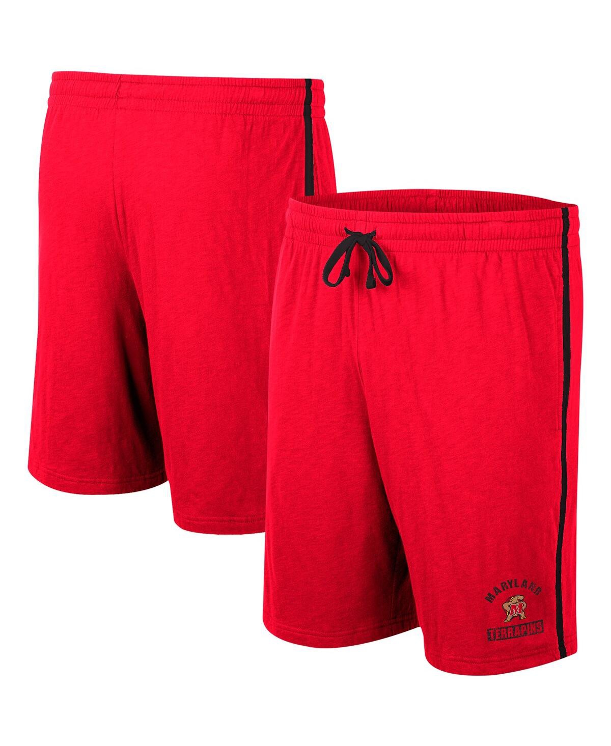 Shop Colosseum Men's  Red Maryland Terrapins Thunder Slub Shorts