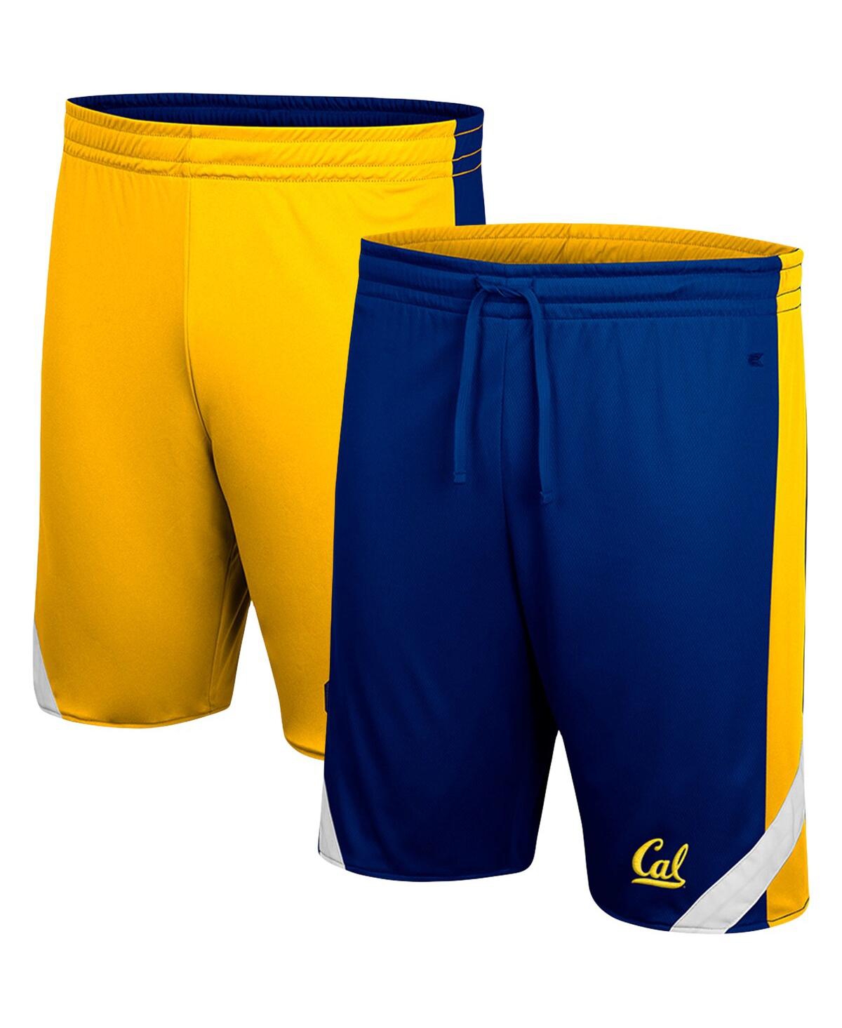 Colosseum Men's  Navy, Gold Cal Bears Am I Wrong Reversible Shorts In Navy,gold