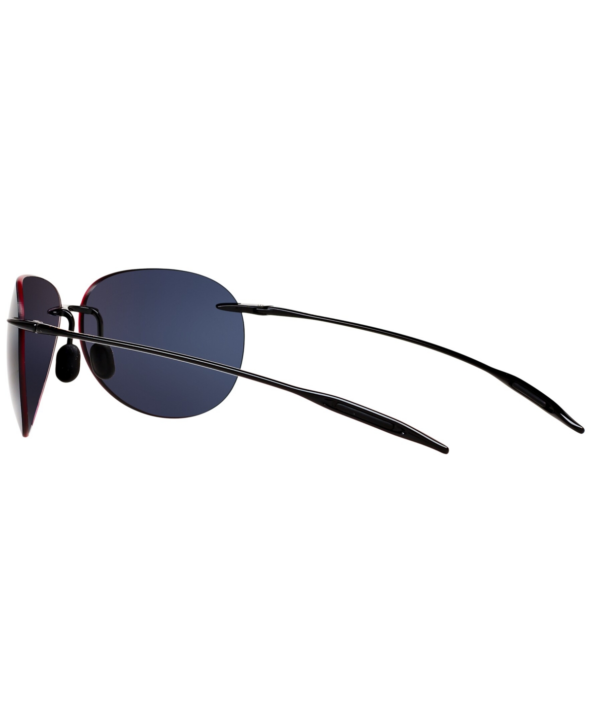 Maui Jim Polarized Sugar Beach Sunglasses, 421 In Black Shiny,grey