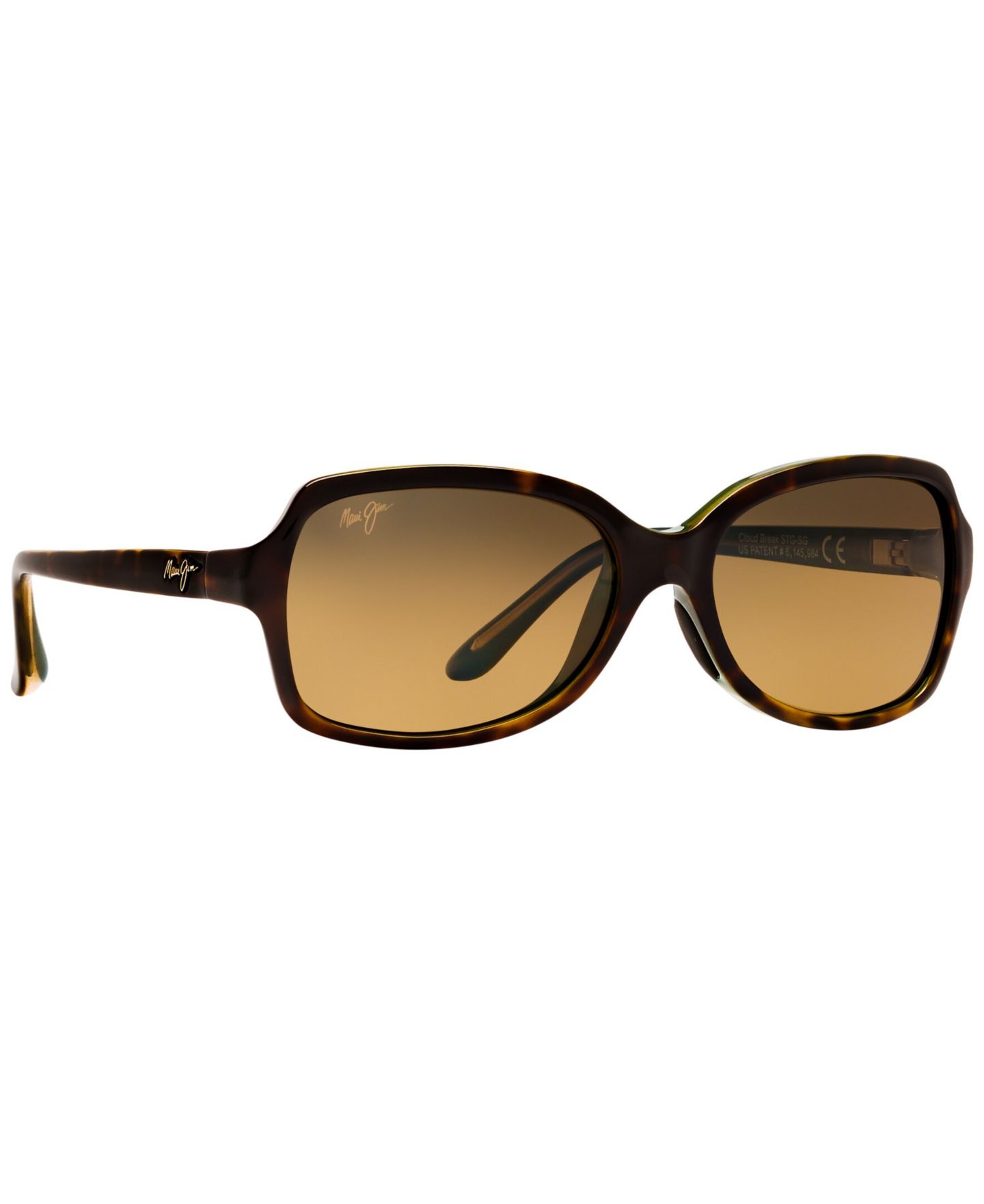 Женские солнцезащитные очки Maui Jim Polarized Cloud Break Sunglasses, 700, цвет: Коричневый черепаховый / Бронзовый градиентный — фото 4
