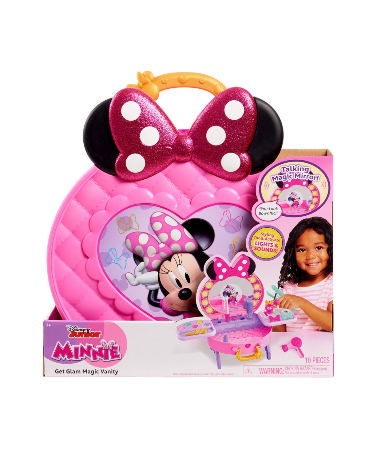 Minnie Mouse Kids' Get Glam Magic Vanity Set In Multi