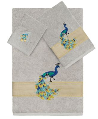 Turkish Cotton Penelope Embellished 3-Pc. Bath Towel Set