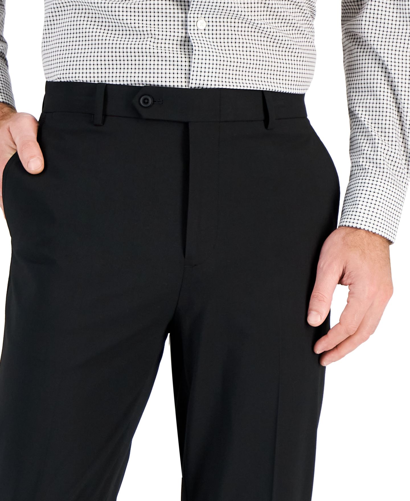 Мужские брюки Vince Camuto Slim-Fit Spandex Super-Stretch Suit, цвет: Чёрный — фото 4