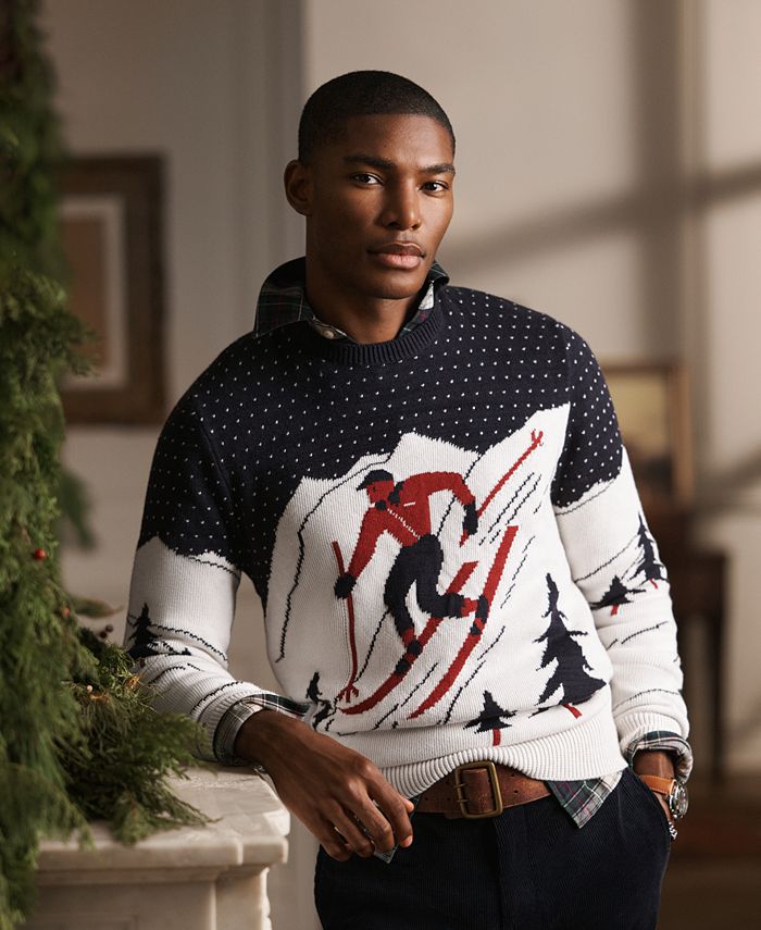 Polo Ralph Lauren Men's Cotton Graphic Sweater & Reviews - Sweaters - Men -  Macy's