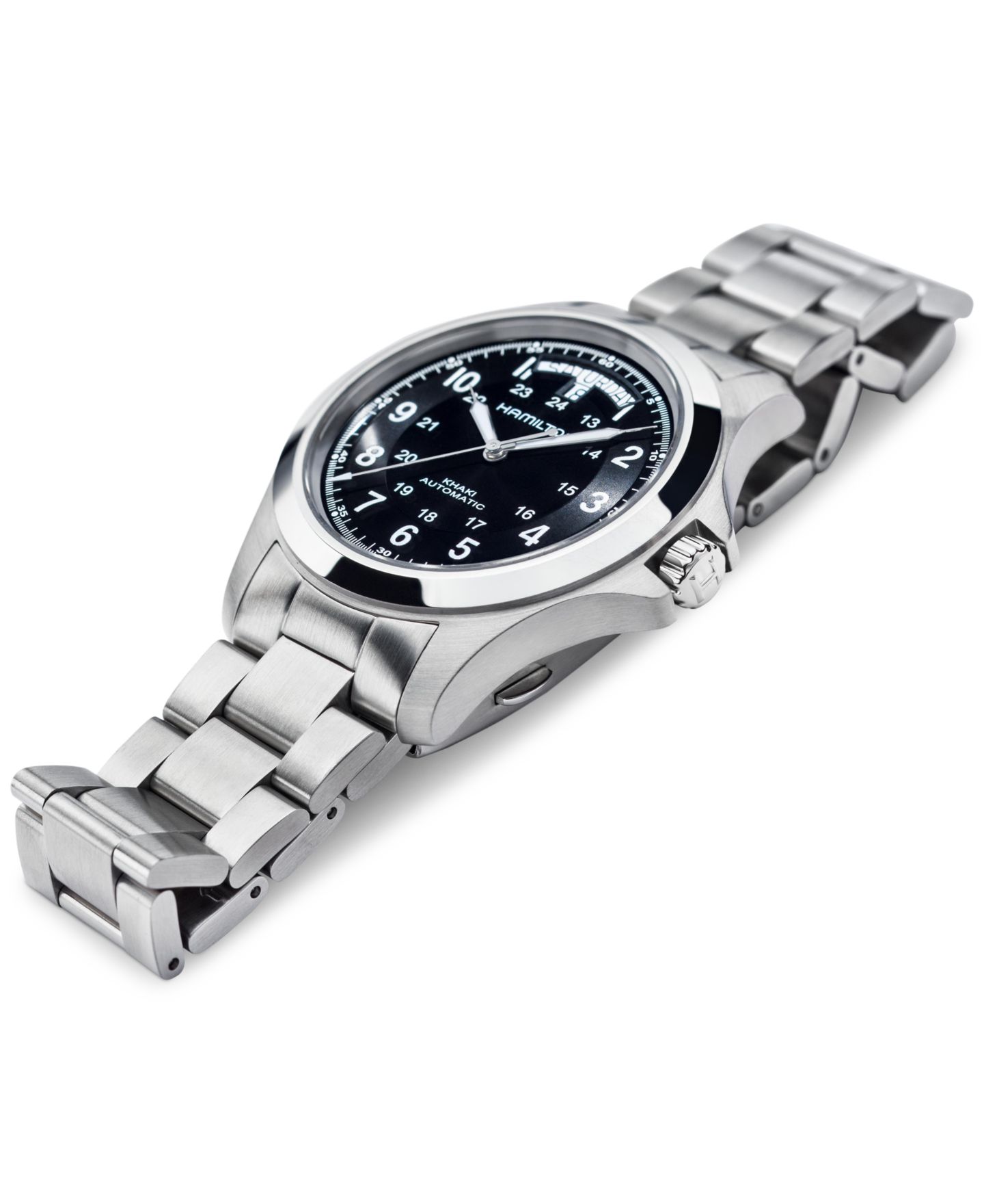 Мужские часы Hamilton Swiss Automatic Khaki King Stainless Steel Bracelet Watch 40mm H64455133 — фото 6