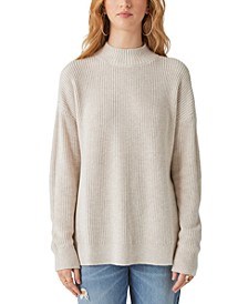 Women's Mock-Neck Tunic Sweater
