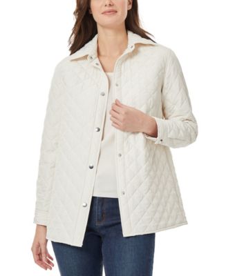 Jones New York Women's Snap Front Quilted Jacket - Macy's