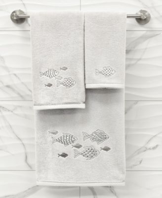 Turkish Cotton Figi Embellished 2-Pc. Fingertip Towel Set