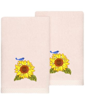 Turkish Cotton Girasol Embellished 2-Pc. Fingertip Towel Set