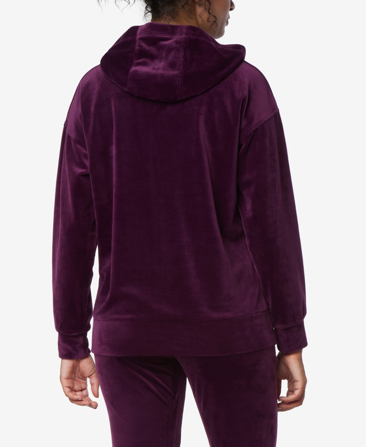 Andrew Marc Sport Women's Long Sleeve Leggings Length Velvet Hoodie