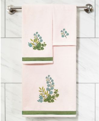 Turkish Cotton Botanica Embellished 2-Pc. Fingertip Towel Set