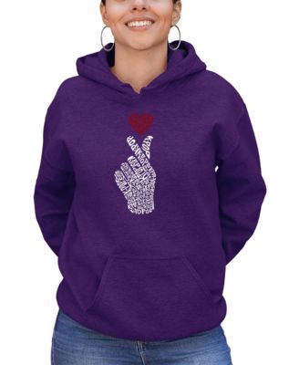 Women's K-Pop Word Art Hooded Sweatshirt