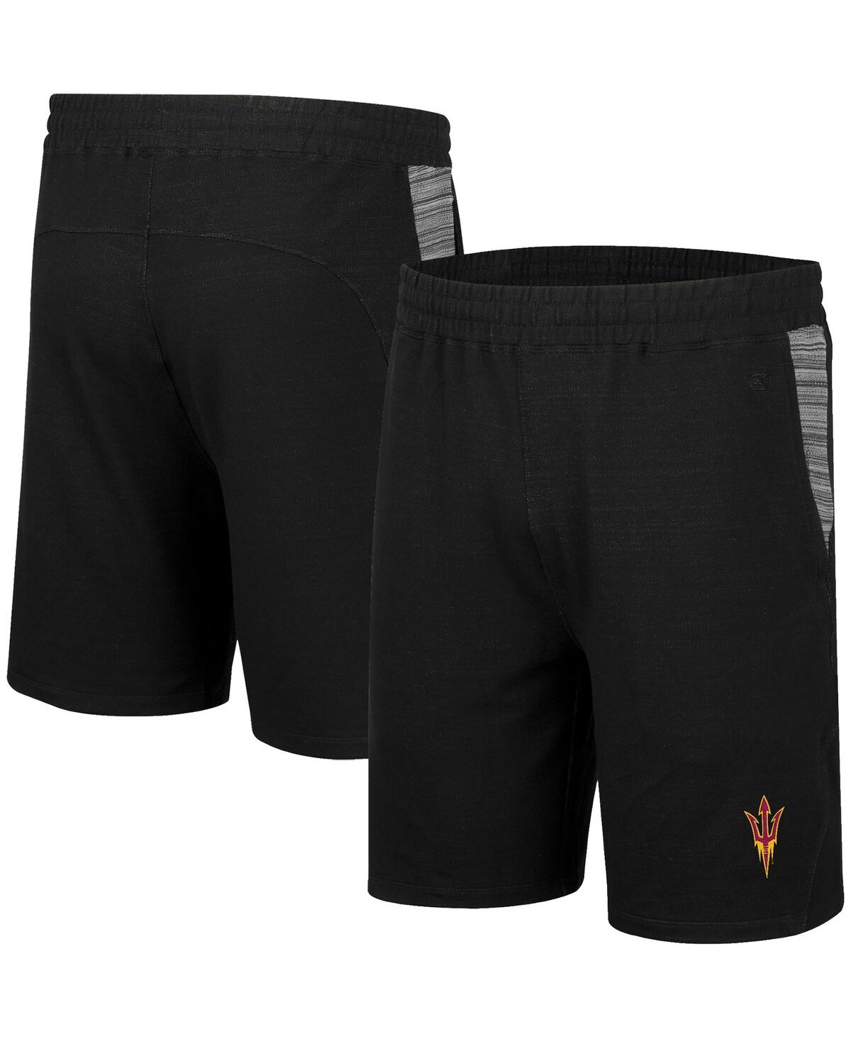 Men's Colosseum Black Arizona State Sun Devils Wild Party Tri-Blend Shorts - Black