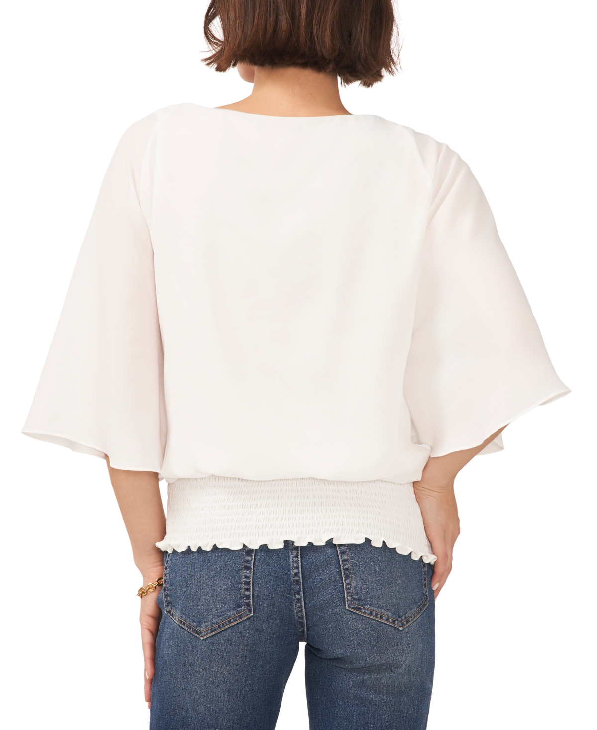 Sam & Jess Women's Smocked-Waist Top