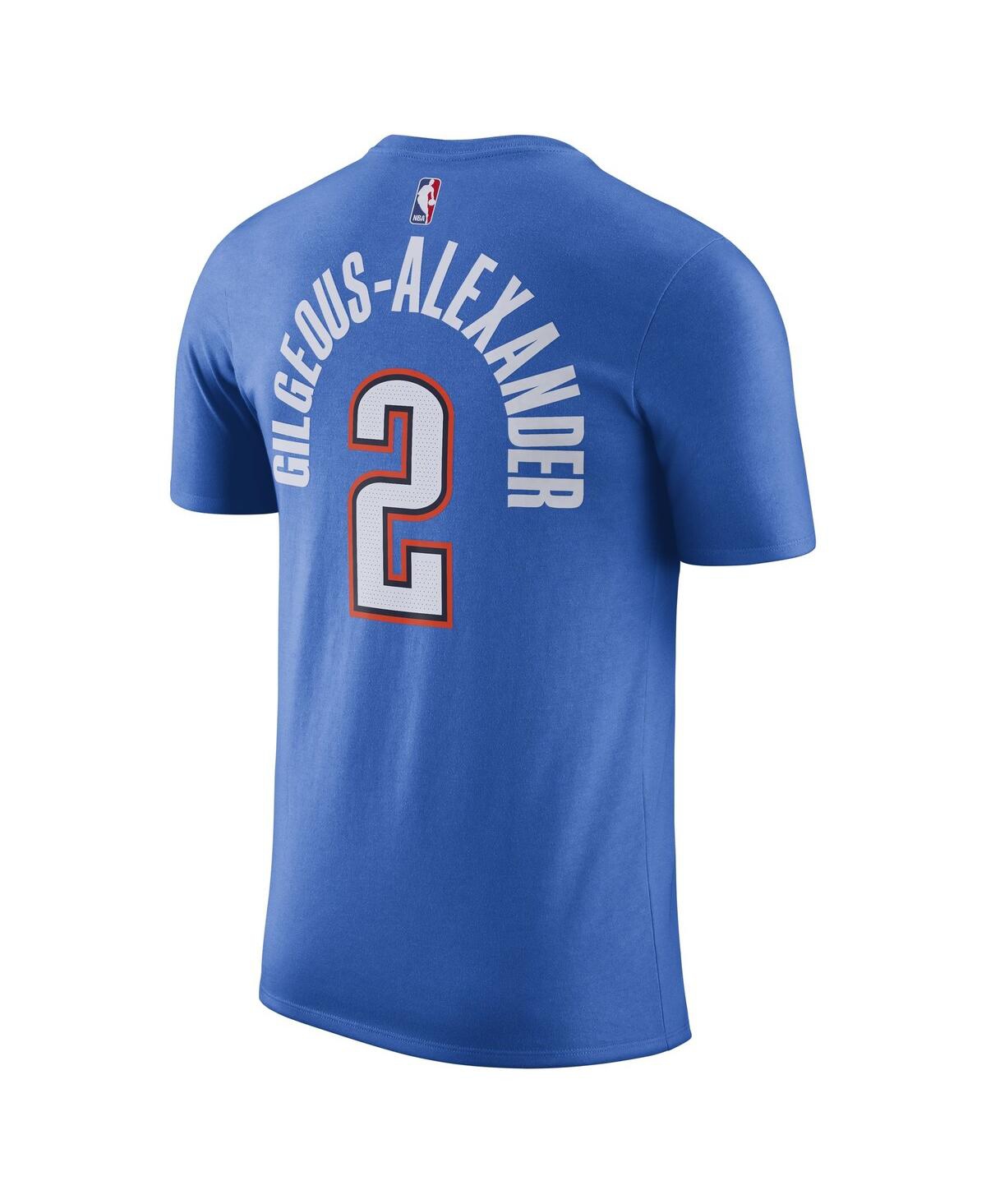 Men's Nike Shai Gilgeous-AlexanderOklahoma City Thunder Icon 2022/23 Name and Number Performance T-shirt - Blue
