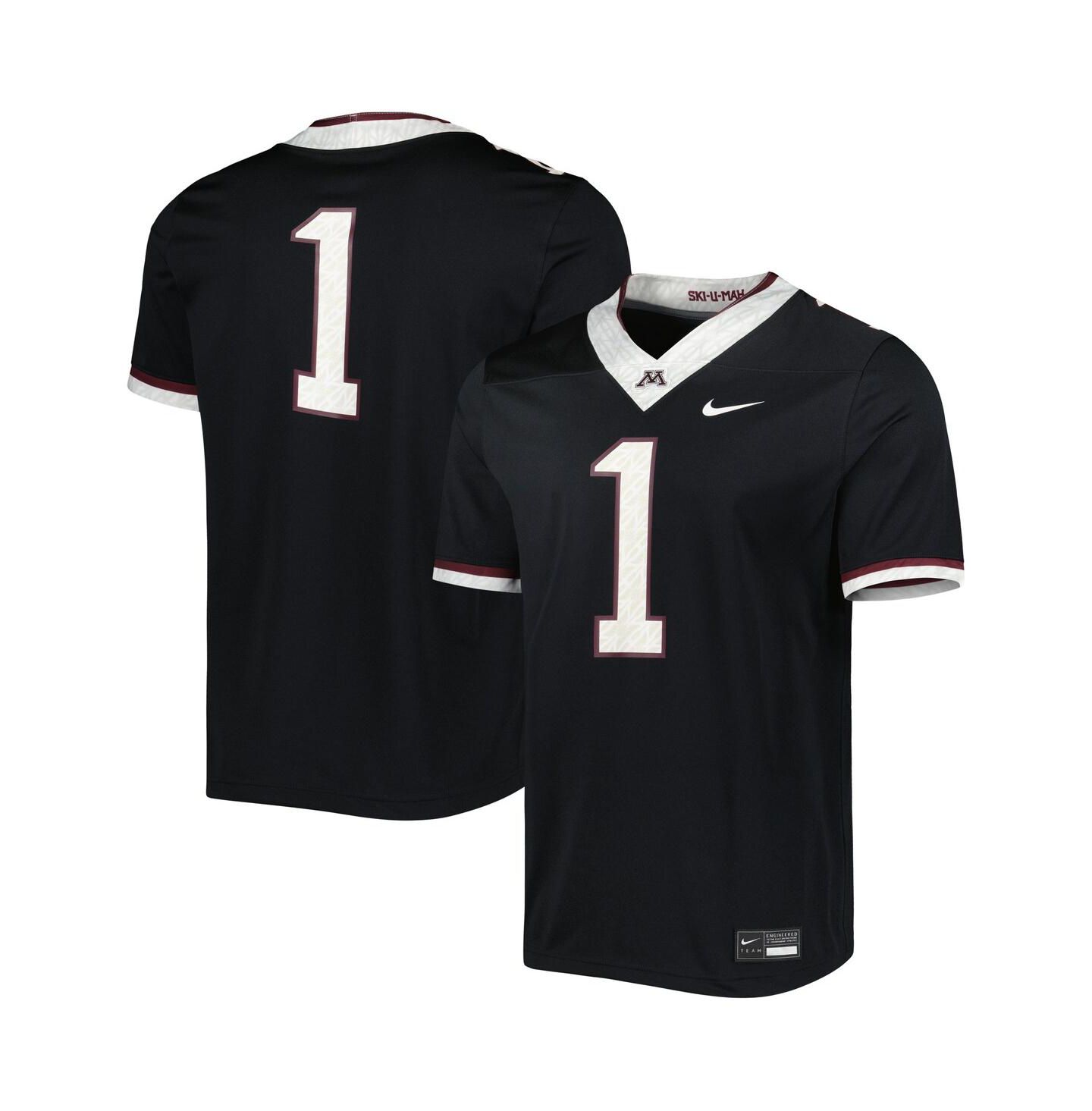 Мужской топ Nike #1 Black Minnesota Golden Gophers Untouchable Football Jersey — фото 4