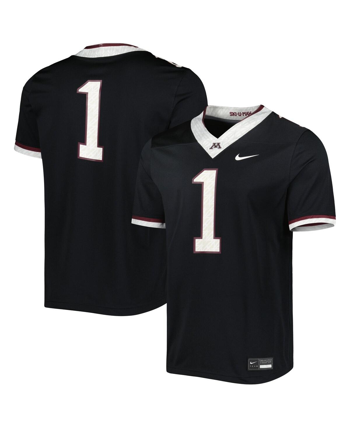 Men's Nike #1Minnesota Golden Gophers Untouchable Football Jersey - Black