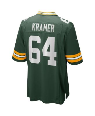 Men's Jerry Kramer Green Green Bay Packers Game Retired Player Jersey