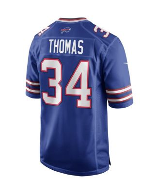 Men's Thurman Thomas Royal Buffalo Bills Game Retired Player Jersey