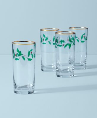 Holiday Highball Glasses, Set of 4
