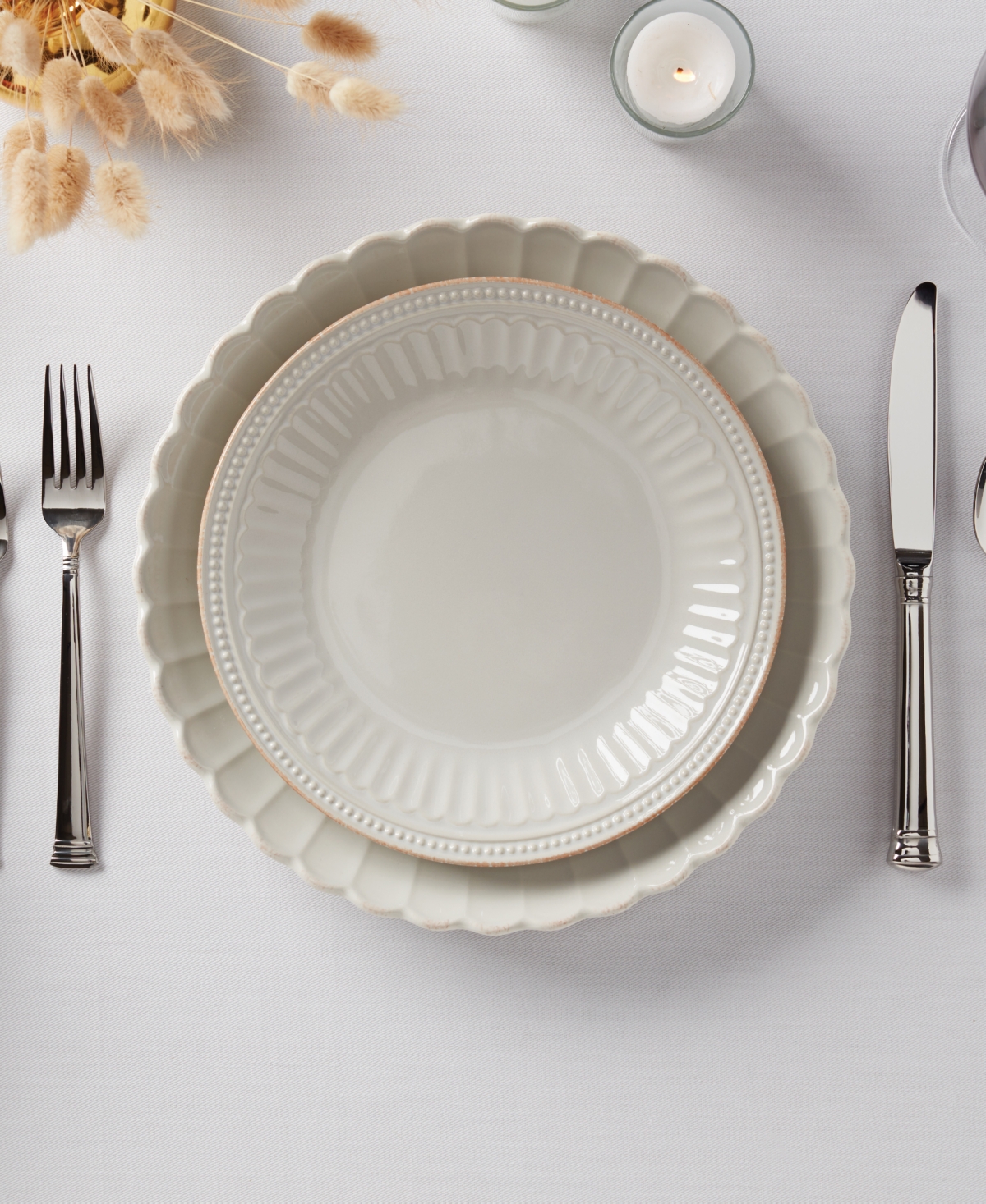 Lenox French Perle Groove Collection Accent Plate