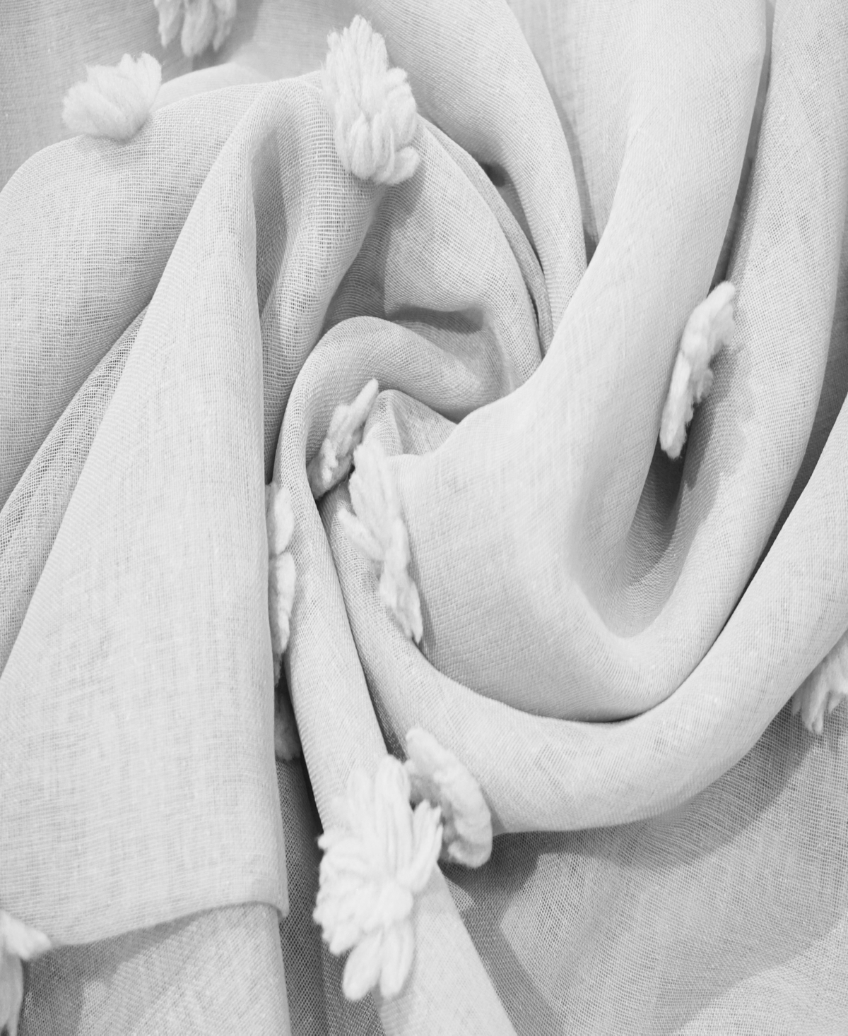 Dainty Home Snowball Window Panel Set, 76