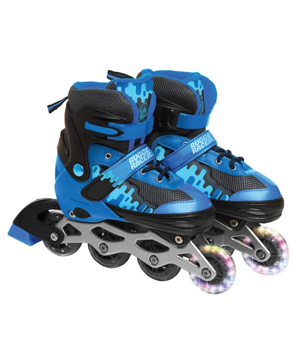 Shop Rugged Racers Kids Adjustable And Convertible Rollerblade And Ice Skate, Small In Blue