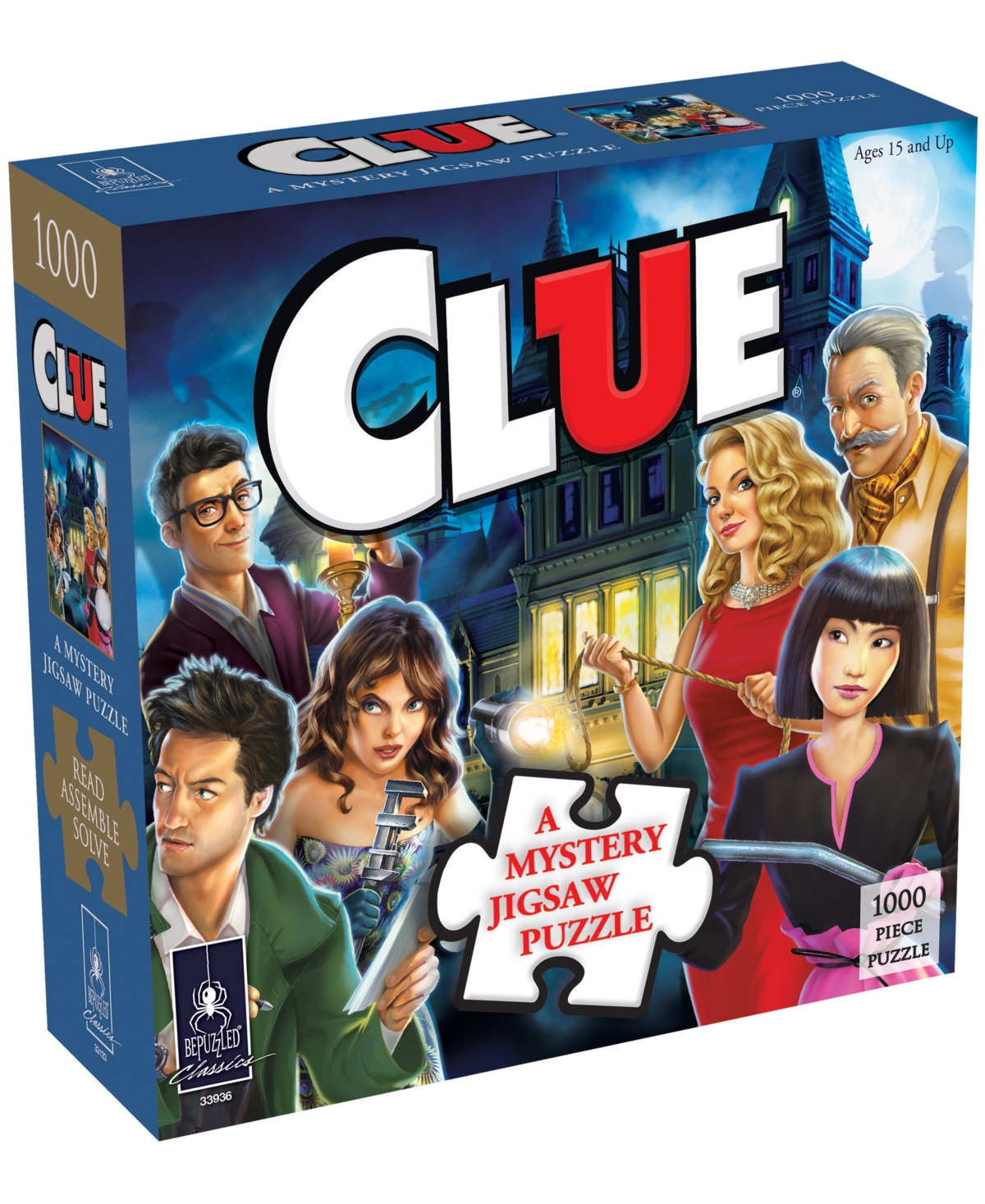 Bepuzzled Clue A Mystery Jigsaw Puzzle Set, 1000 Pieces In Multi Color