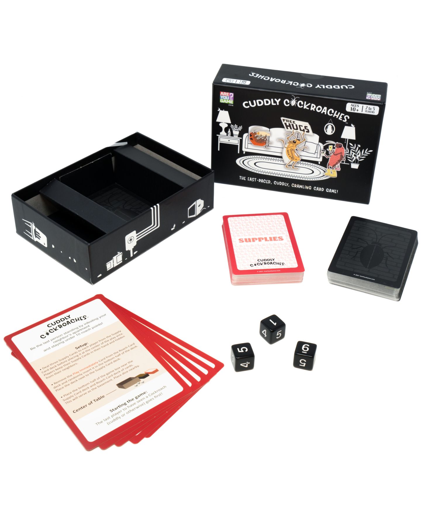 Детские карточные игры Areyougame Cuddly Cockroaches Card Game, 98-Piece Set, Ages 10+ — фото 6