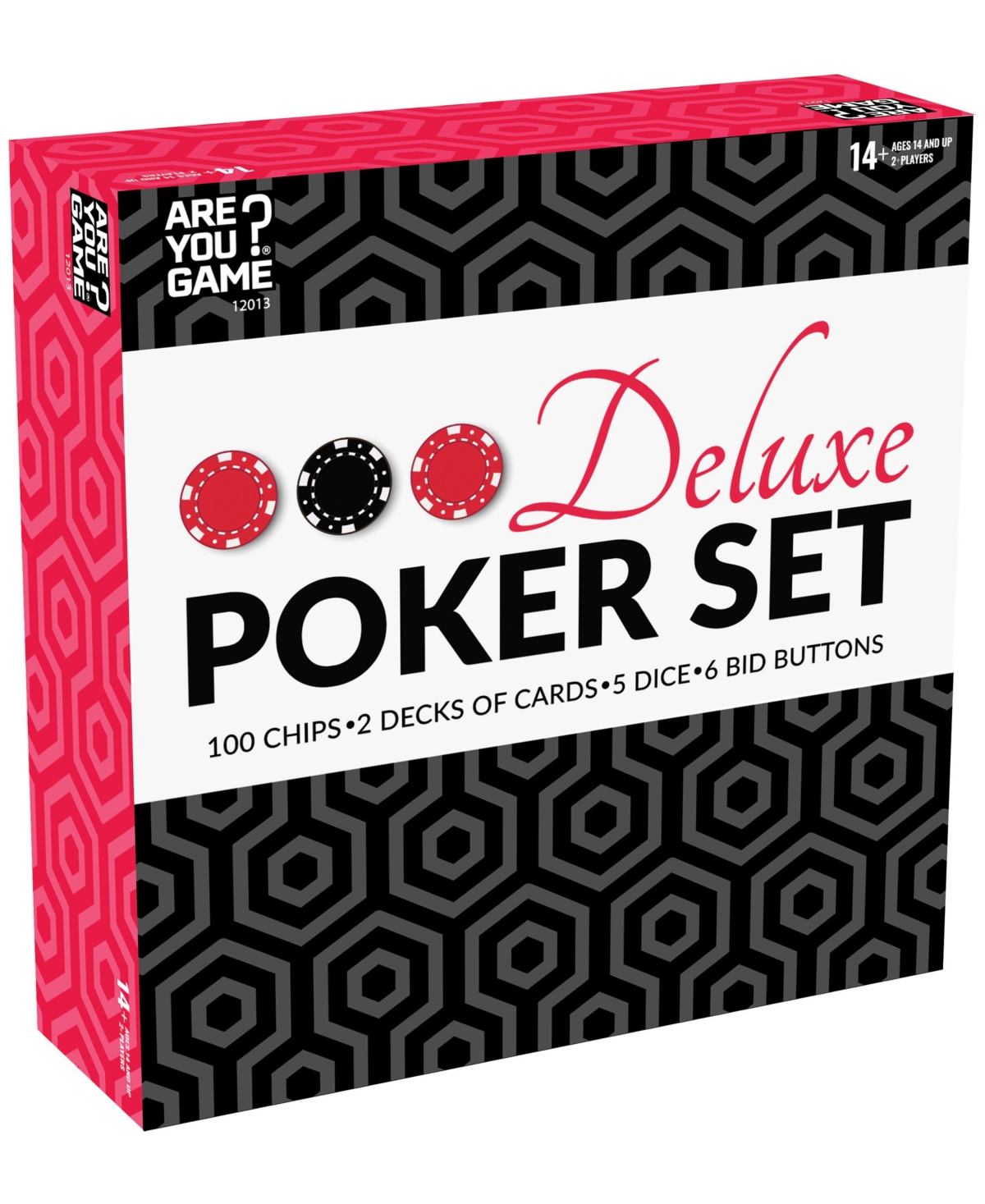 Areyougame Deluxe Poker Set, 113 Piece In Multi Color