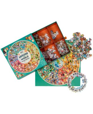 Professor Puzzle Around the World in 80 Drinks Circular Jigsaw Puzzle Set, 1002 Pieces