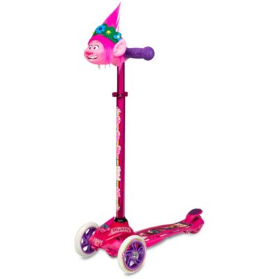 Trolls Kick Scooter For Kids By - Featuring Poppy Or Barb From The Trolls World Tour Movie (Size: One Size)