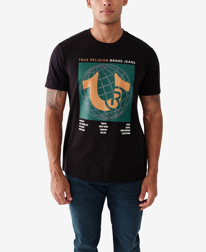 Wolkenkrabber Filosofisch plastic True Religion Men's Short Sleeve Registered Global T-shirt & Reviews -  T-Shirts - Men - Macy's