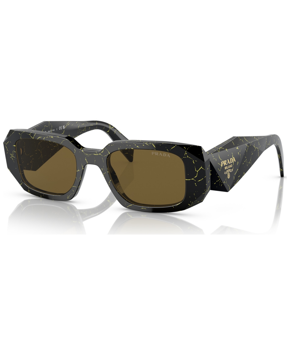 Shop Prada Women's Sunglasses, Pr 17ws In Black,yellow Marble