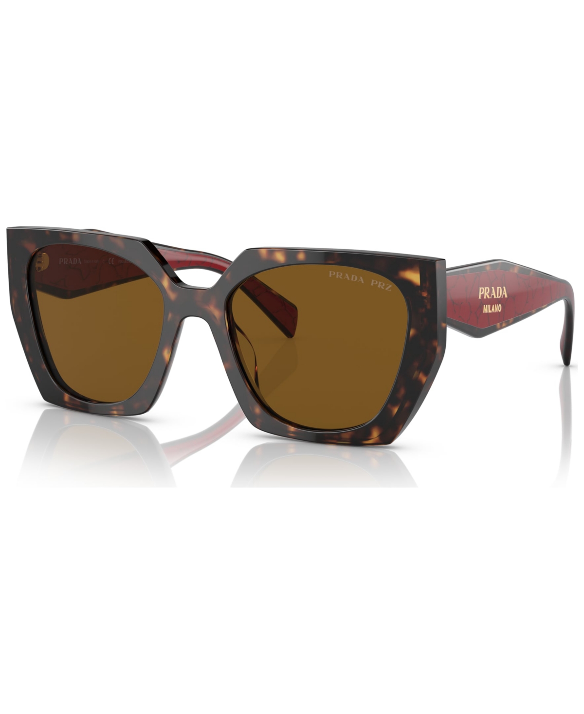 Prada Women's Low Bridge Fit Sunglasses, Pr 19zsf56-y In Tortoise