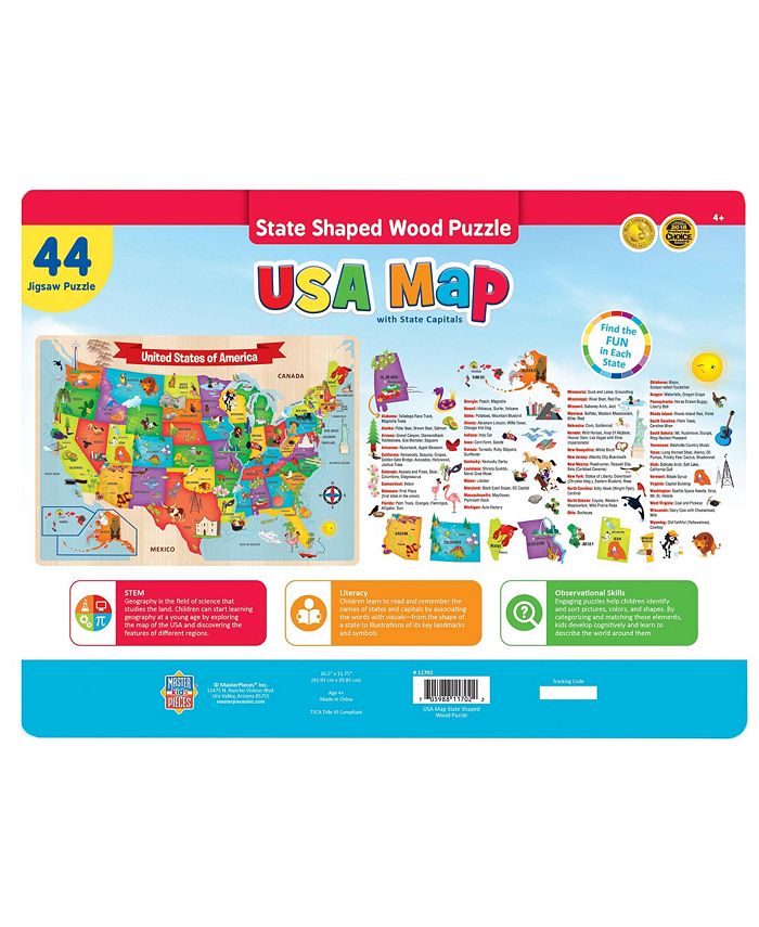 Masterpieces Puzzles Masterpieces Usa Wood Map Puzzle Macys 6520
