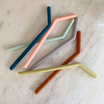 Kids Silicone Straws 6Pk - 10 In