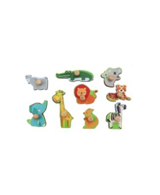 Zoo Animal Peg Puzzle for 24-Months+